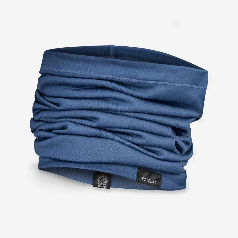 Bandana Tubular de Trekking Lã Merino 500 Forclaz Azul - ÚNICO