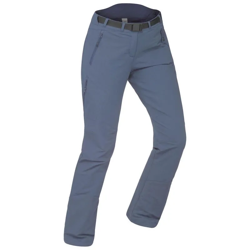 CALÇA FEMININA DE TRILHA SH500 Azul-indigo SH500 X-WARM STRETCH W, UK12 EU42 (L31)