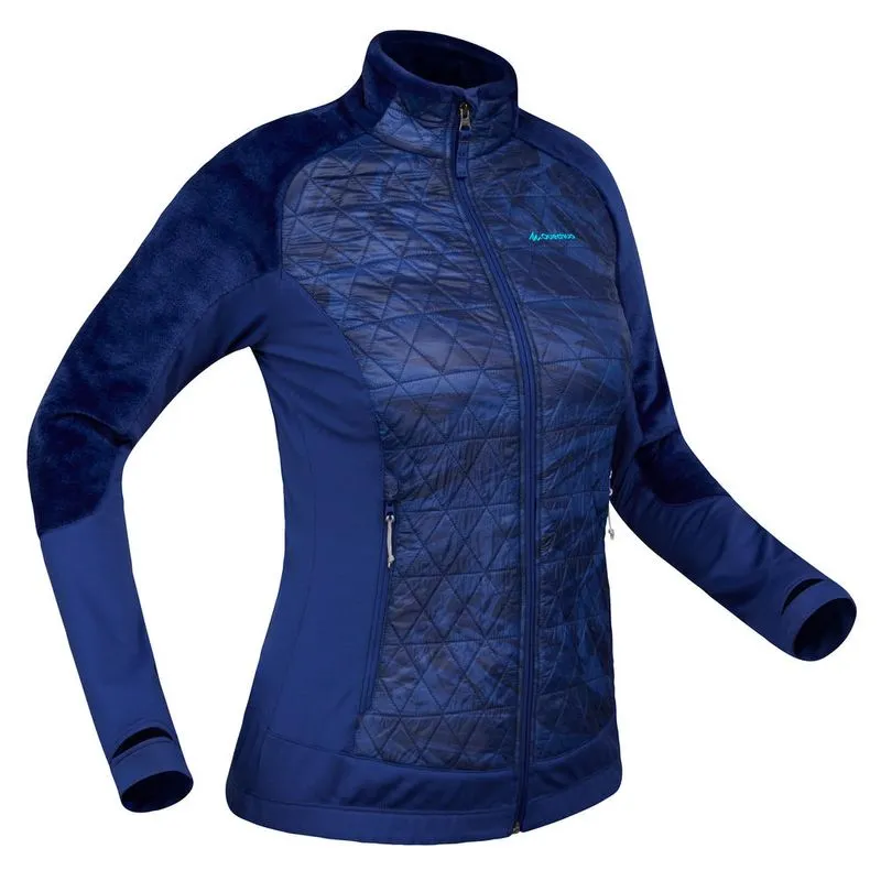 Jaqueta Feminina de Trilha SH500 Quechua Azul HYBRID JACKET SH900 X-WARM W BLUE, S