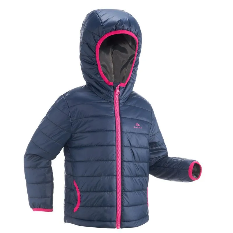 JAQUETA INFANTIL DE TRILHA MH500 PAD JKT MH500 KID BLUE GIRL, 5 YEARS