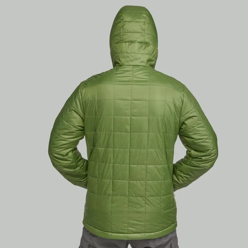 Jaqueta masculina de trekking Trek100 Verde-azeitona TREK 100 HOODY M INSULATED JACKET DOG, S
