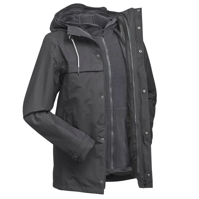JAQUETA MASCULINA DE TREKKING 3X1 IMPERMEÁVEL TRAVEL100 TRAVEL 100 3IN1 M JACKET CBG DARK GR, XL