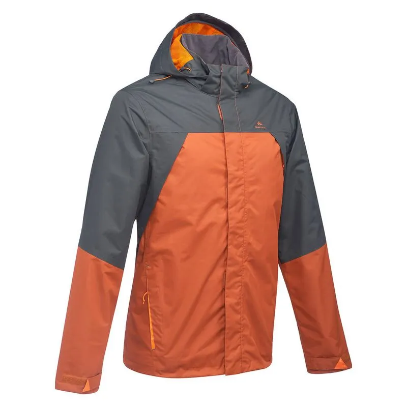 Jaqueta Masculina de Trilha Impermeável MH100 Quechua JACKET MH100 WTP RED, XS