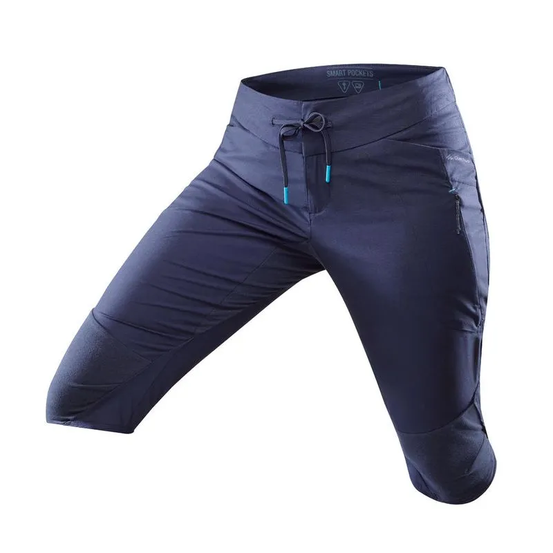 CALÇA CAPRI FEMININA DE TRILHA NH500 CAPRI NH500 WOMAN NAVY, UK 12 - EU 40