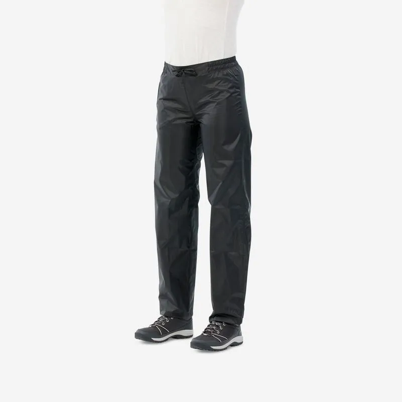 Calça Feminina de Trilha Raincut Impermeável Quechua Preta - M
