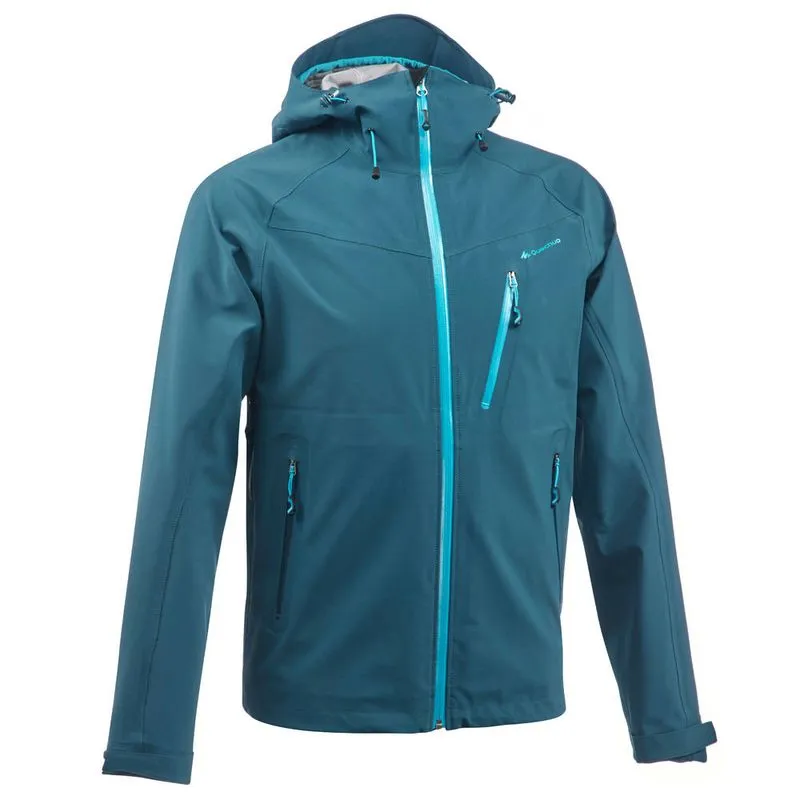 Jaqueta masculina de trilha impermeável MH500 Petroleo-escuro JACKET MH500 WTP BLUE, S