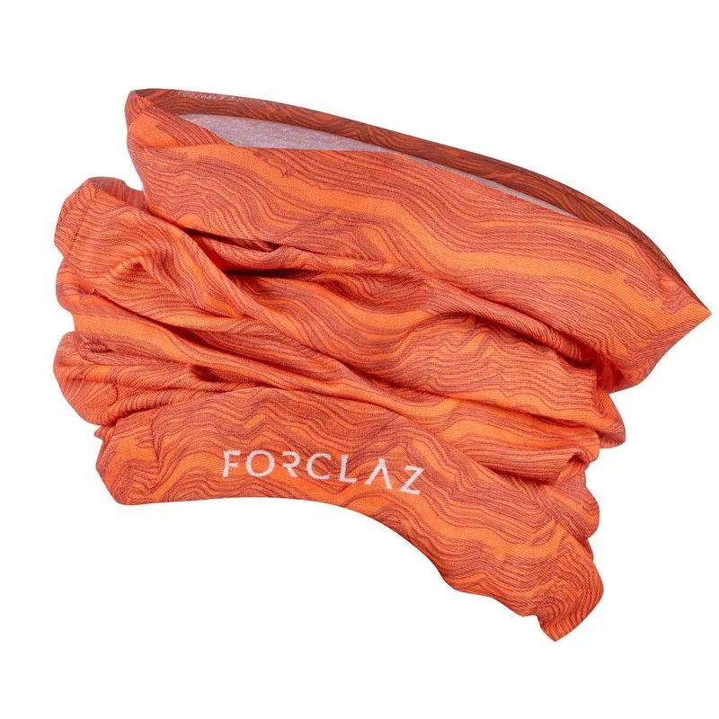 Bandana MULTIPOSIÇÕES PARA FRIO Dark-sepia TREK 500 A HEADBAND ORANGE, WHITE NCS