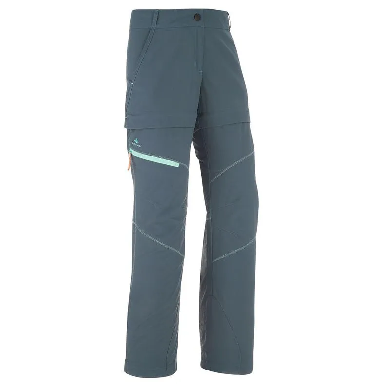 Calças modulares de Trilha Hike 900 Menina Storm-grey MODULPANT 900 TW G GREY BLEU, 10 YEARS