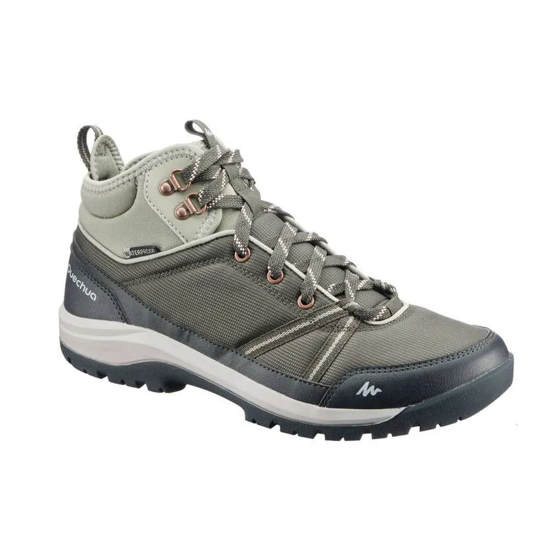 Botas de Trilha Impermeavel NH150 Mid Quechua Verde SHOES NH300 MID WP W GREEN, UK 8 - EU 42