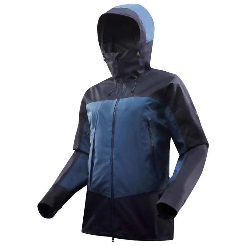 JAQUETA MASCULINA DE TREKKING IMPERMEÁVEL TREK500 TREK 500 M JACKET BLUE, S
