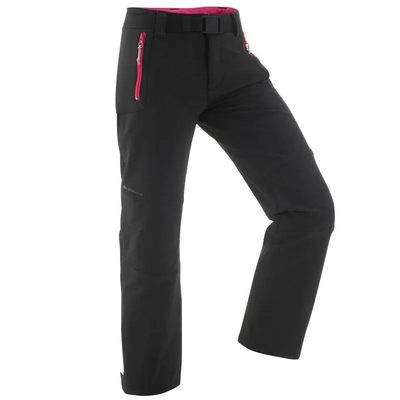 CALÇA INFANTIL DE TRILHA MH500 PANT HIKE 900 GIRL BLACK, 10 YEARS
