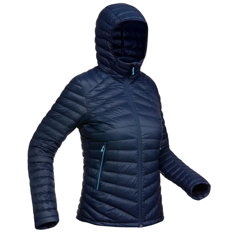 Casaco Feminino de Trekking MT100 Forclaz Azul Marinho, M