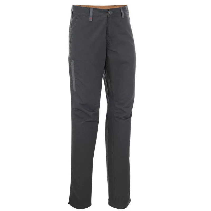 Calça Masculina de Trilha Arpenaz 100 Quechua Cinza PANT NH500 MAN GREY, W34 L34