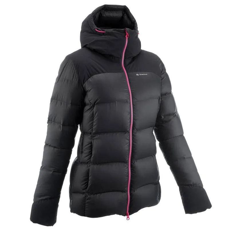 Jaqueta feminina de plumas e penas trekking Top Warm DOWN JACKET TOP WARM L BLACK, XL