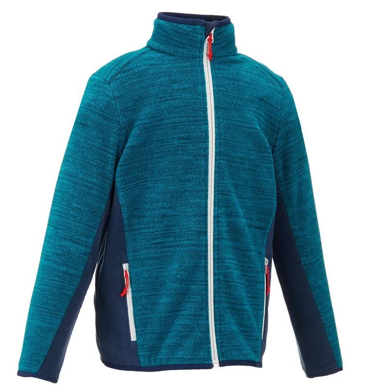 Blusa Fleece Térmica com Zíper Infantil Azul - azul-petroleo - 12 ANOS