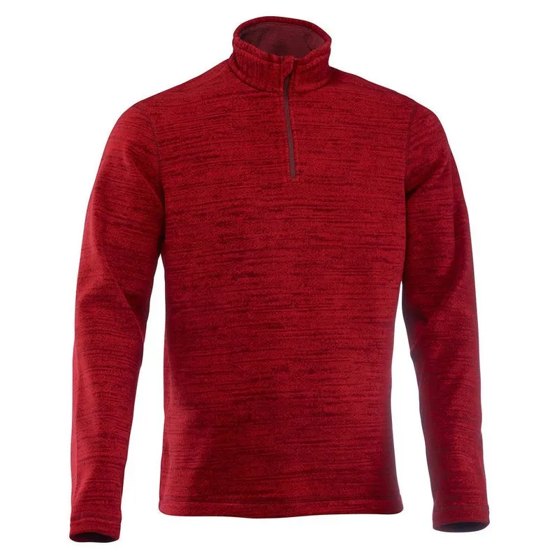 Blusa fleece masculina de trilha Forclaz 50 Vermelha FLEECE FORCLAZ 50 MOTTLED RED, M