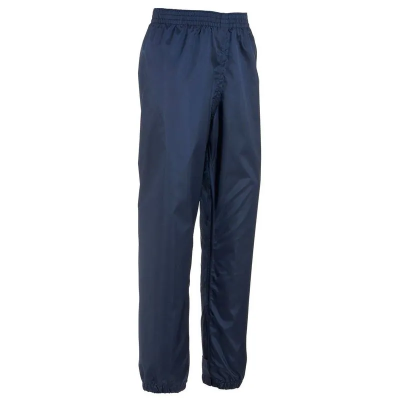 Calça infantil de trilha impermeável MH100 OVERTROUSERS HIKE 100 JR NAVY, 14 YEARS