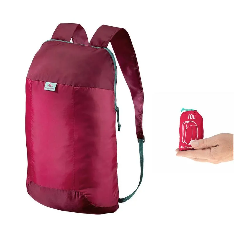 Mochila de apoio ultra compact 10 litros Quechua Rosa Bag a 10 ultra cpct green 2018, unique Rosa