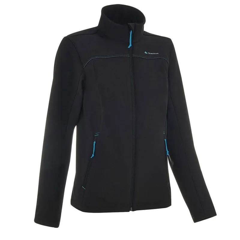 Jaqueta feminina de trilha Softshell WindWarm100 SOFT FZ 100 L TBLACK/CARIB, S