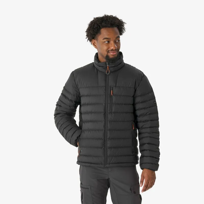 Jaqueta Masculina de Trekking Puffer MT500 Forclaz Preta Jaqueta Masculina de Trilha de Penas -10°c Forclaz Preta - G
