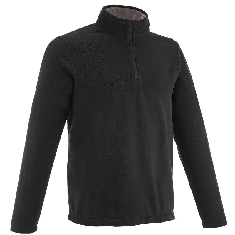 Blusa fleece masculina de trilha Forclaz 50 Preta FLEECE FORCLAZ 50 BLACK, XXL