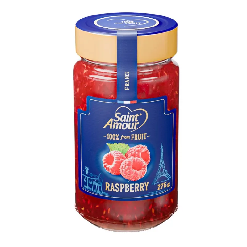 Mermelada Saint Amour Frambuesa 100% Fruta Sin Azúcar 275 g