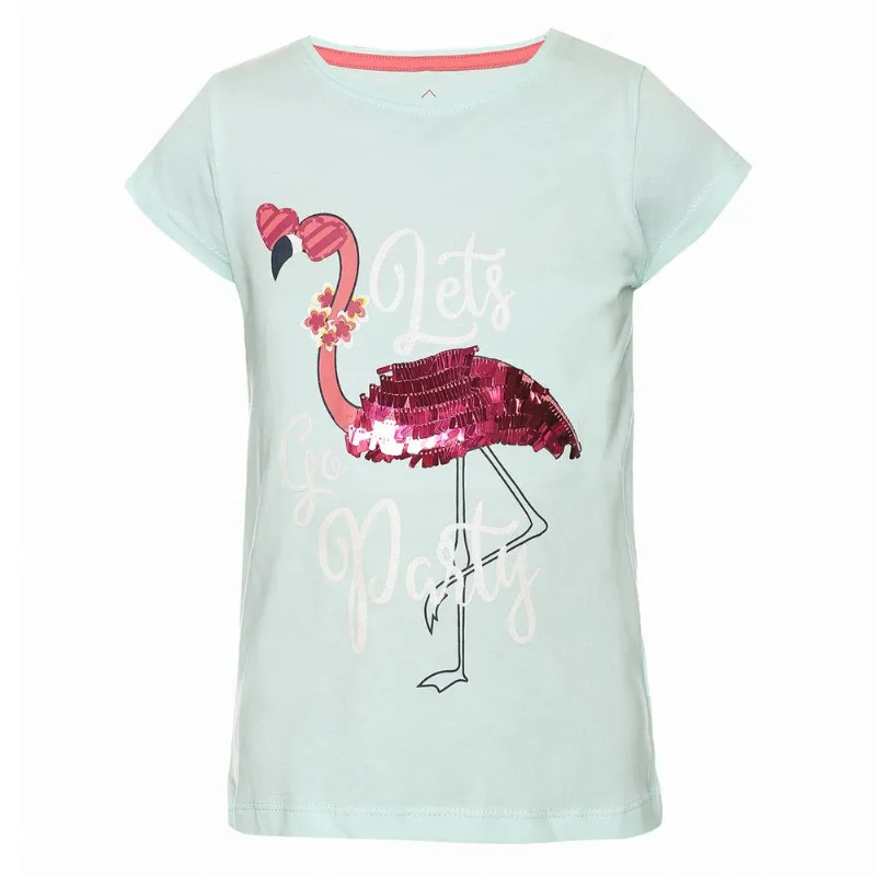 Remera Tex con estampa lentejuelas infantil talle 10 años azul