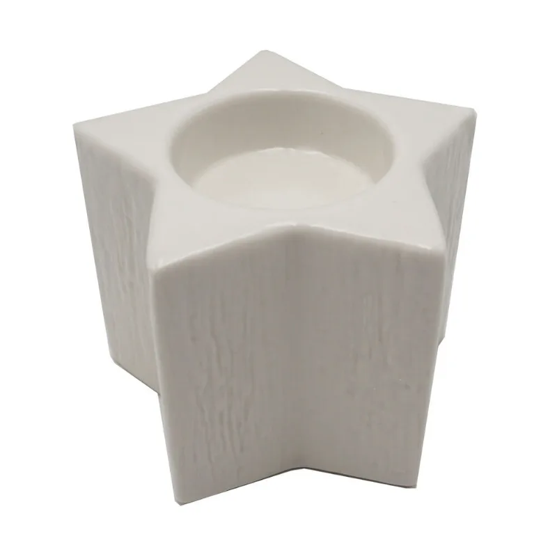 Portavela ceramica estrella x8.5cm