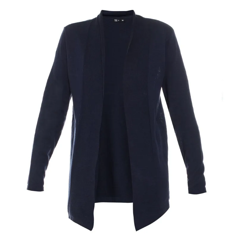 Cardigan Tex largo mujer talle 44 azul marino