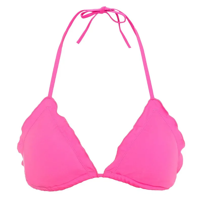 Bikini top Tex triángulo con frunce mujer talle 46 rosa