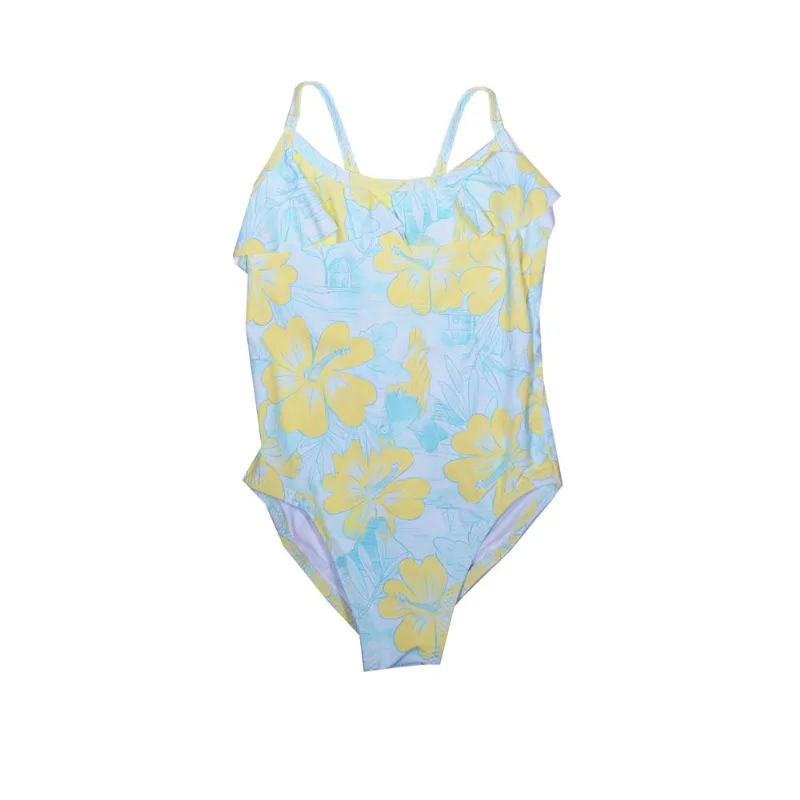 Malla Tex estampada con volados talle 12 meses amarillo
