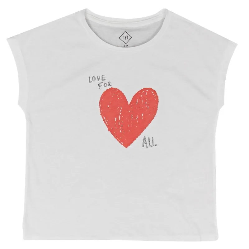 Remera Tex manga corta estampada talle 4-5 años blanco