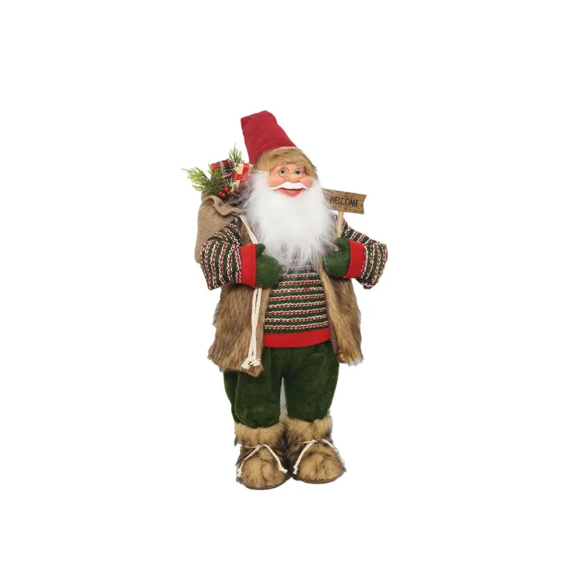 Papa noel Carrefour tela 80 cm - navidad
