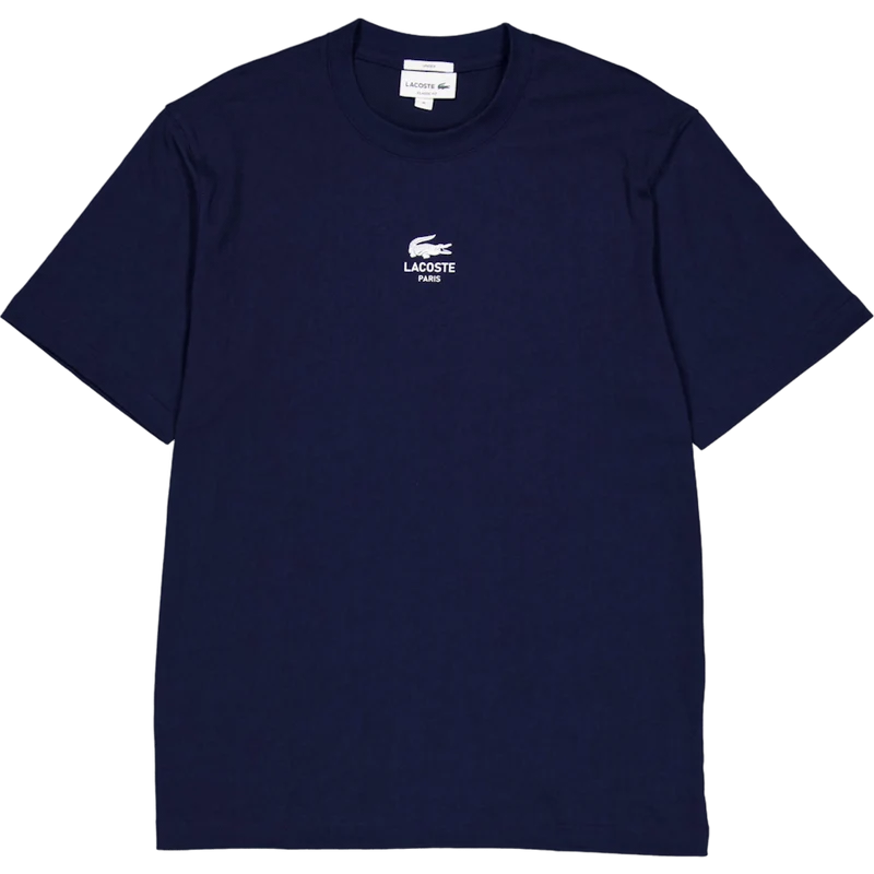 Signature Print Cotton T-shirt 166 Midnight Blue L