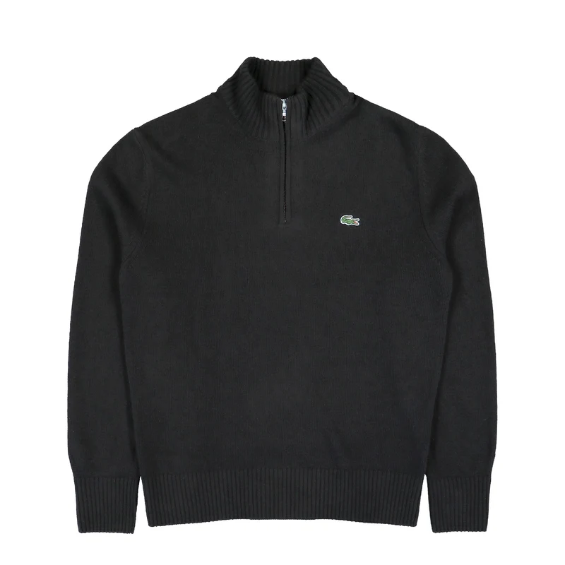 Zipped High Neck Wool Sweater XL
