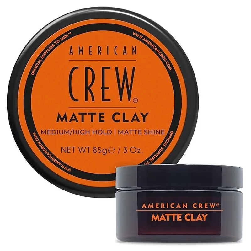 Pomada American Crew, Cabelo Masculino, Argila Fosca, Fixação Média/alta