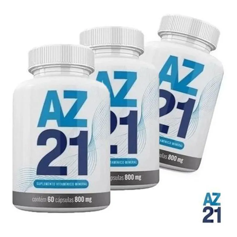 Kit 3x Az21 60 Capsulas Por Pote Tratamento 3 Meses