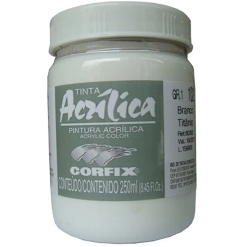Tinta Acrílica Corfix 250ml 102 Branco Titânio