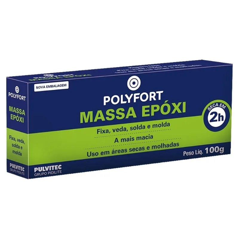 Cola Pulvitec Massa Epóxi 100g - Embalagem Com 12 Unidades
