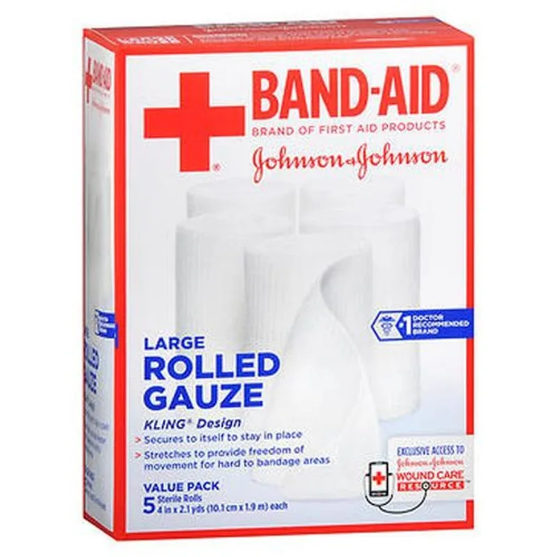 Gaze Enrolada Band-aid Grande 5 Cada Da Band-aid (pacote Com 2)