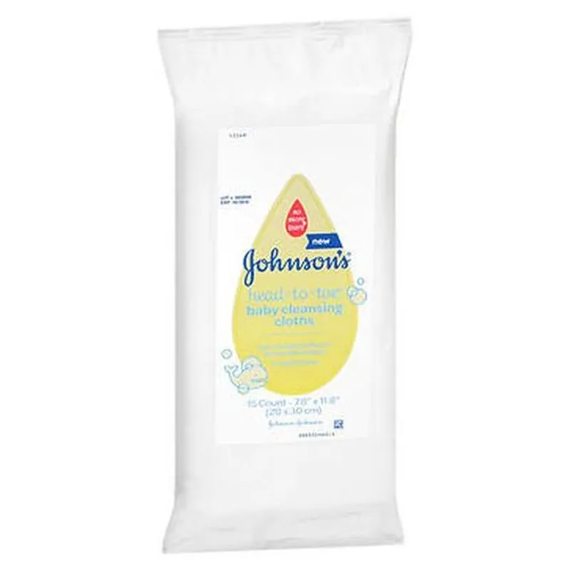 Panos De Limpeza Para Bebês Da Cabeça Aos Pés Da Johnson's 15 Cada Por Aveeno (pacote Com 6)