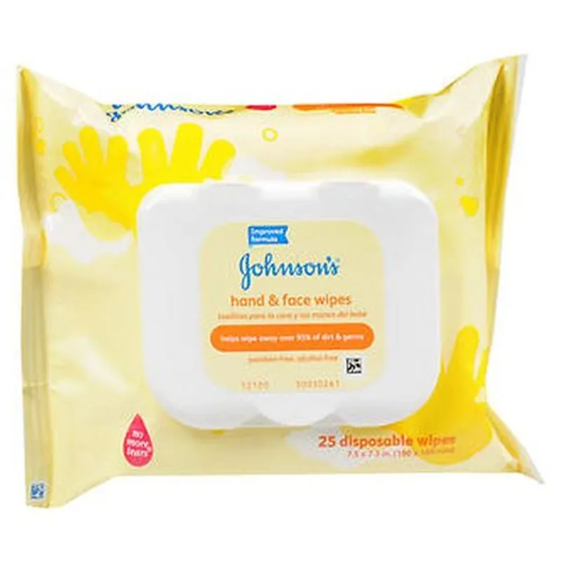 Lenços Umedecidos Para Mãos E Rosto Johnson's Perfumados 25 Cada Por Aveeno (pacote Com 4)