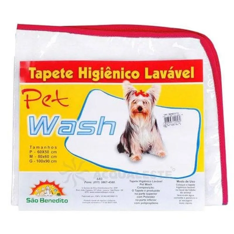 Tapate Higienico Lavavel Pet Cachorro Pequeno 60x50 Vermelho