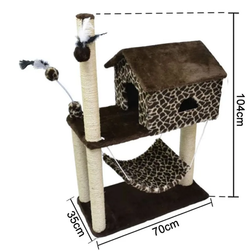Arranhador Gatos Grande Cuco Pet Conforto Estampa Girafa