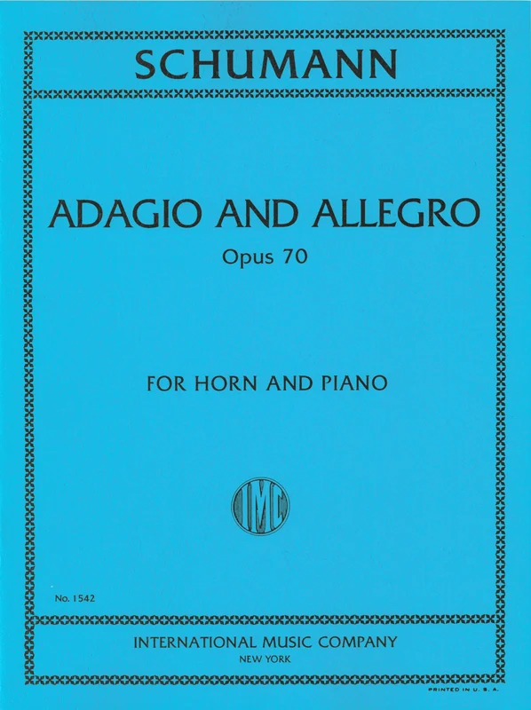 アダージョとアレグロ Op.70（ホルンソロ）／Adagio and Allegro Op. 70 (Horn & Piano) 楽譜