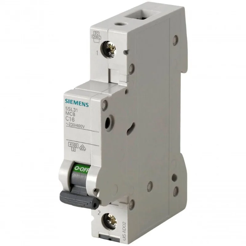 Disjuntor Monopolar 5SL3 Proteção Contra Curto-Circuito 32A Bivolt Siemens 5SL3132-7MB
