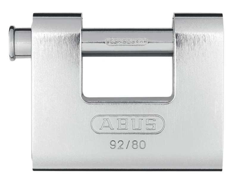 ABUS Mechanical Padlock, 92 Series Monoblock Shutter, 80mm, Solid Brass - ABU9280