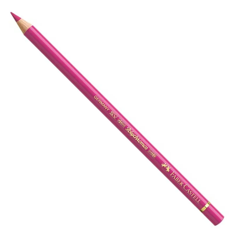 Lápis de Cor Polychromos Faber-Castell Tons Amarelo, Vermelho, Rosa | FUCHSIA 123