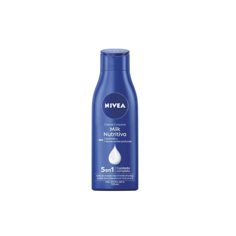 Crema Corporal Nivea Milk Nutritiva Piel Extra Seca 125 Ml