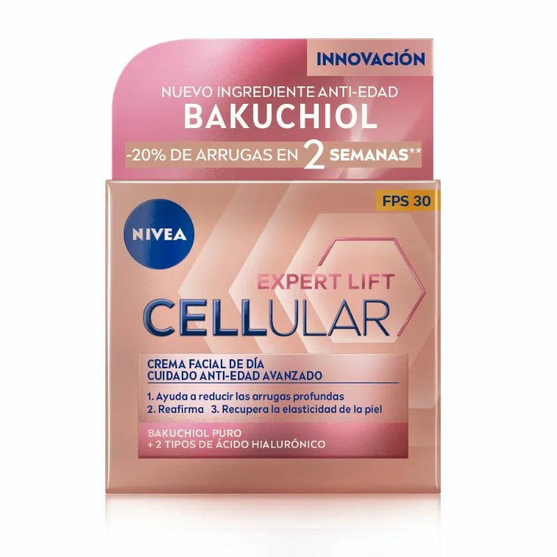 Crema Facial Anti-Edad Nivea Cellular Lift Expert con Bakuchiol Día x 50 ml